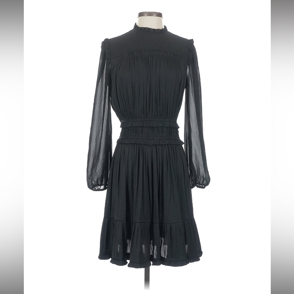 Anthropologie Current Air Mock Neck Long Sleeve Mini dress